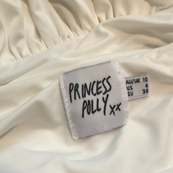 Princess Polly Jordy Halter Top in white sz 6 - Picture 4 of 5